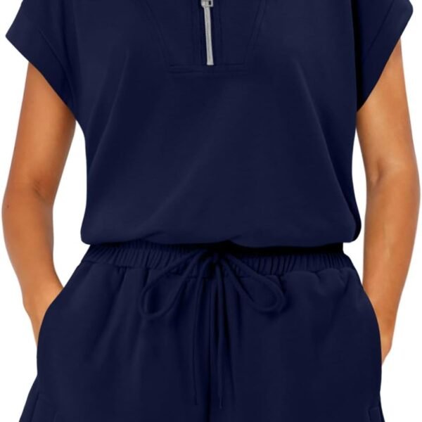 Two Piece Sets for Women Sweatsuit Casual Tracksuits Short Sleeve Tops and Shorts 2026 Lounge Outfits