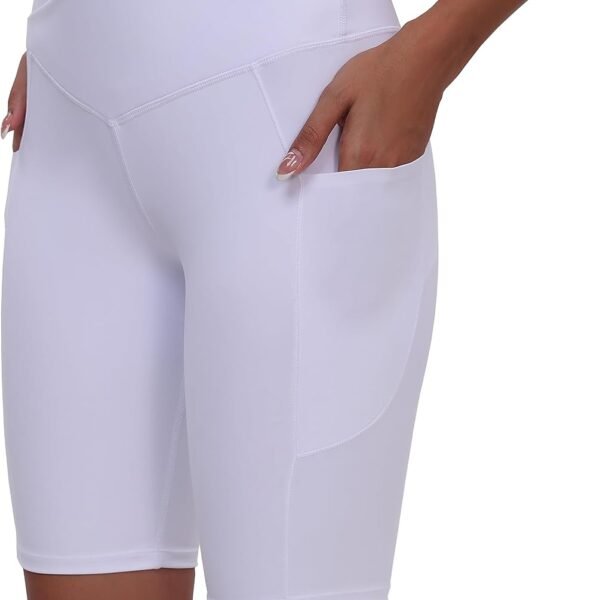 Women's Short Yoga Side Pockets High Waist Workout Running Shorts