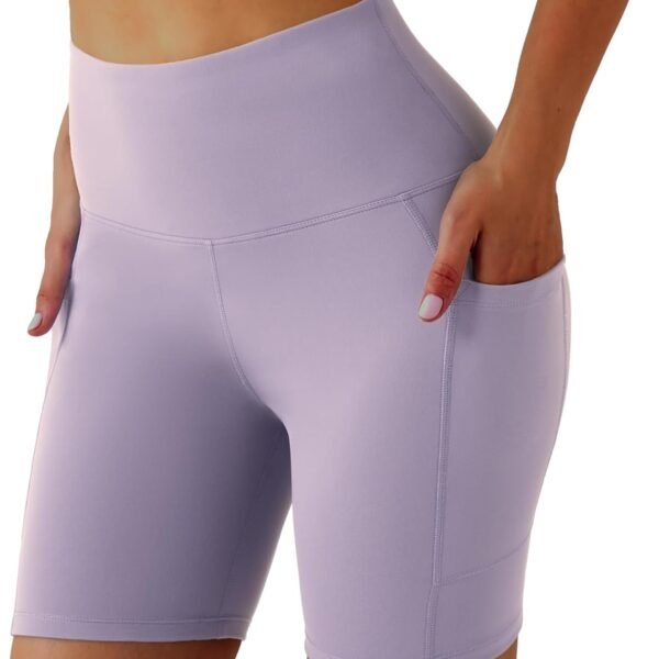 Yoga Shorts for Women High Waist Tummy Control Biker Shorts with Pocket Workout Gym Volleyball Running