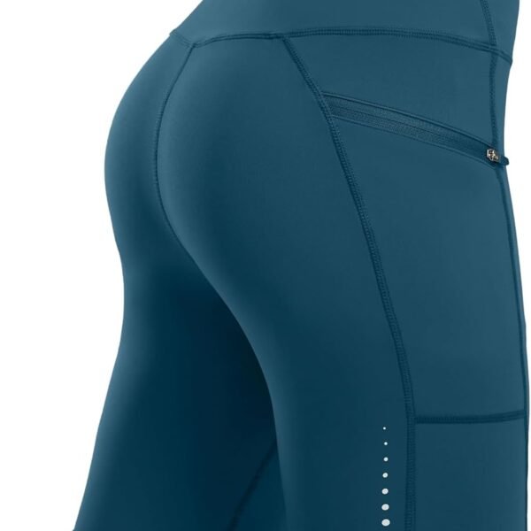 Women's High Waisted Biker Shorts 8" Running Workout Tummy Control Bike Spandex Shorts for Women Zipper Pockets