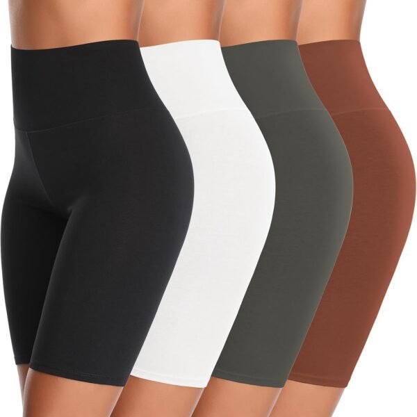 Women's High Waisted Biker Shorts Anti Chafing Cotton Slip Shorts Boy Shorts Underwear Yoga Workout Shorts