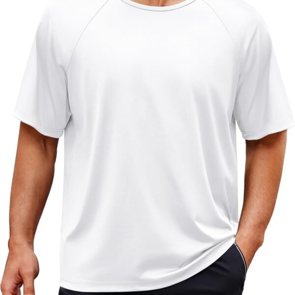 Mens Athletic Short Sleeve T-Shirts Lightweight Moisture Wicking Running Workout Gym Tops