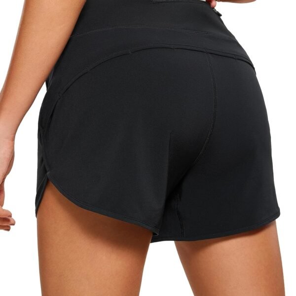 High Waisted Running Shorts for Women - 4'' Liner for Gym Athletic Workout with Zipper Pocket Breathable