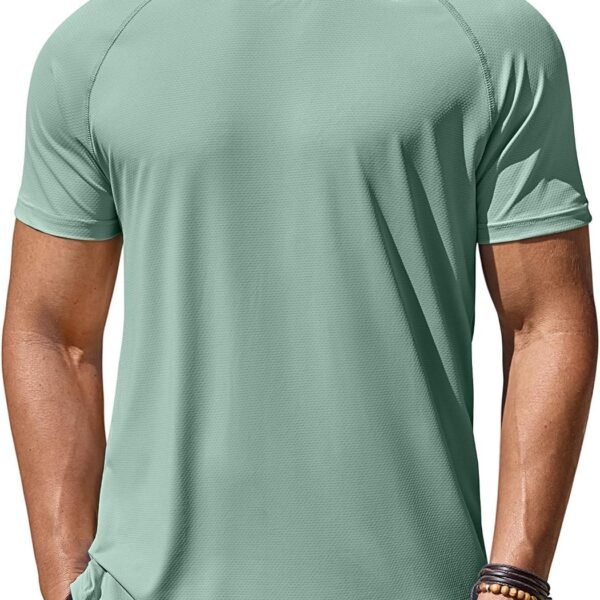 Mens Swim Shirt Short Sleeve UPF 50+ Sun Protection Shirt Athletic Quick Dry T Shirts