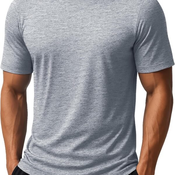 Men's Short Sleeve Sun Protection Shirts Quick Dry Athletic T-Shirts Hiking Running Workout Gym Rash Guard